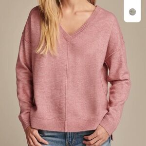 Lucky Brand Oversized Blush V-Neck Sweater